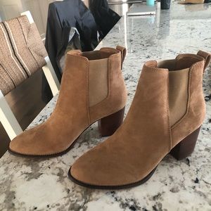 Tan Heeled Booties